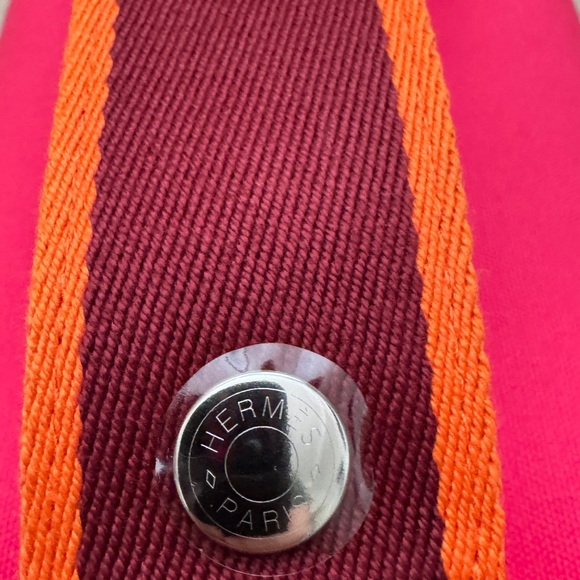 New Hermes Bride-A-Brac Case GM Canvas Hibiscus Pink Pouch Large Model - Picture 2 of 13